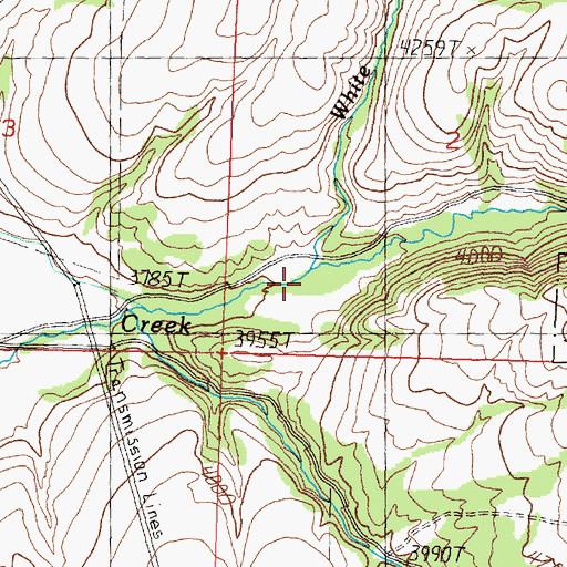 Topographic Map of White Cloud Creek, MT