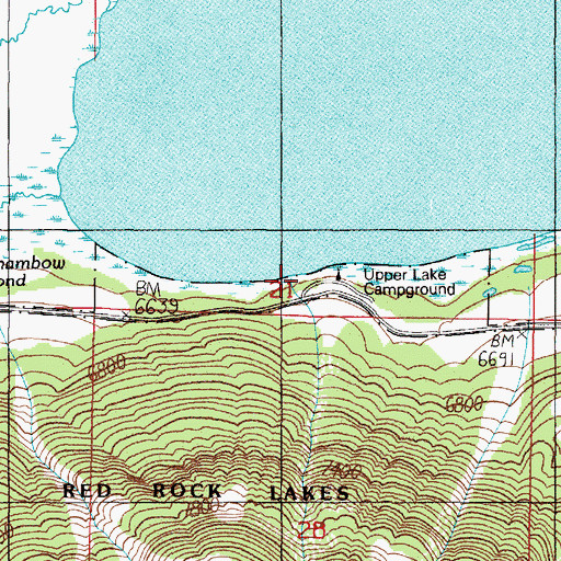 Topographic Map of 14S01W21CDD_01 Spring, MT
