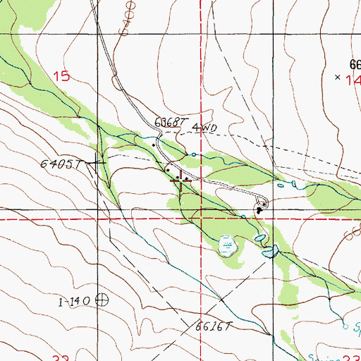 Topographic Map of 10S01E15DDAD01 Well, MT
