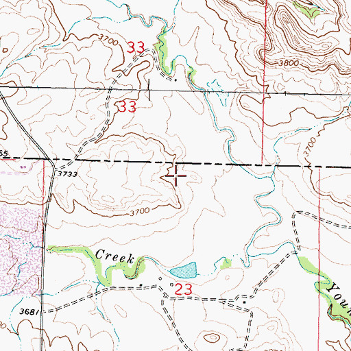 Topographic Map of 58N84W23ABBC01 Well, MT
