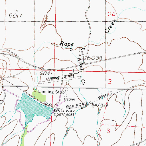Topographic Map of 10S13W03BBAA01 Well, MT