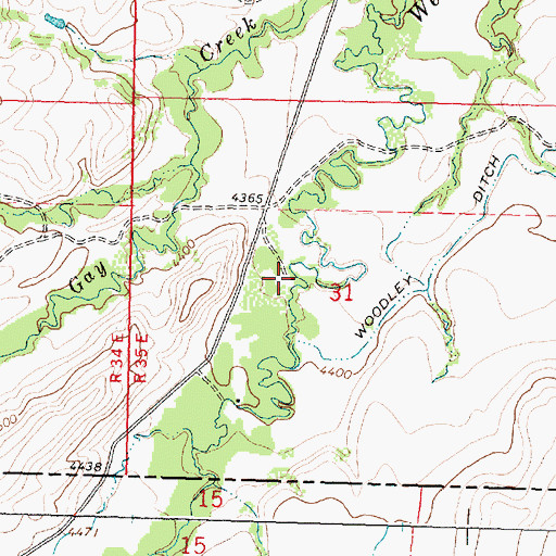 Topographic Map of 09S35E31CAAB01 Well, MT