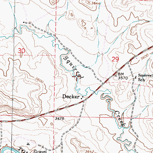 Topographic Map of 09S40E29CBDA01 Well, MT