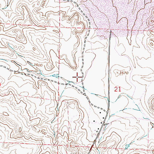 Topographic Map of 09S40E21BCDA01 Well, MT