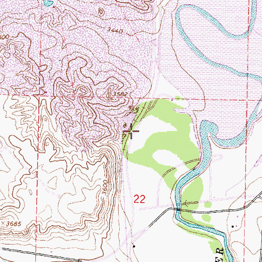 Topographic Map of 09S40E22BADA01 Well, MT
