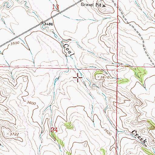 Topographic Map of 09S40E24ABAD03 Well, MT