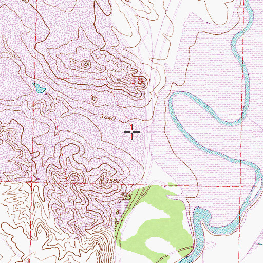 Topographic Map of 09S40E15DBCC01 Well, MT