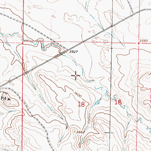 Topographic Map of 09S41E18BDAA01 Well, MT
