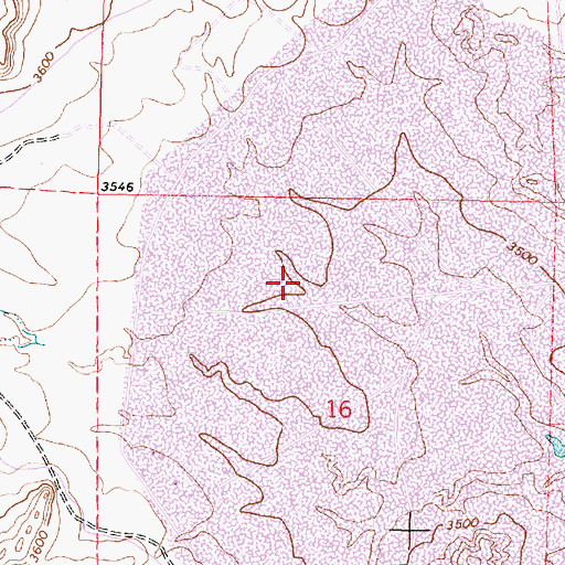 Topographic Map of 09S40E16BADC03 Well, MT