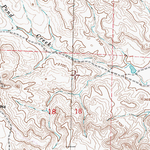 Topographic Map of 09S40E18ABAD01 Well, MT