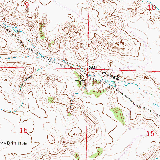 Topographic Map of 09S39E16AAAD01 Spring, MT