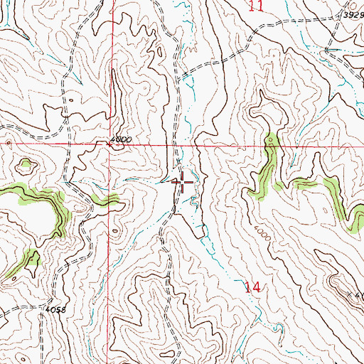 Topographic Map of 09S45E14BACB01 Well, MT