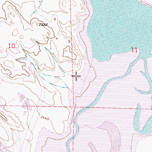 Topographic Map of 09S40E11CBCC02 Well, MT