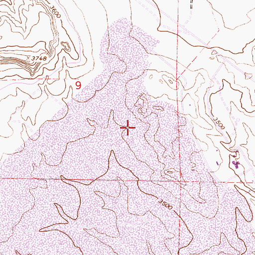 Topographic Map of 09S40E09DACC01 Well, MT
