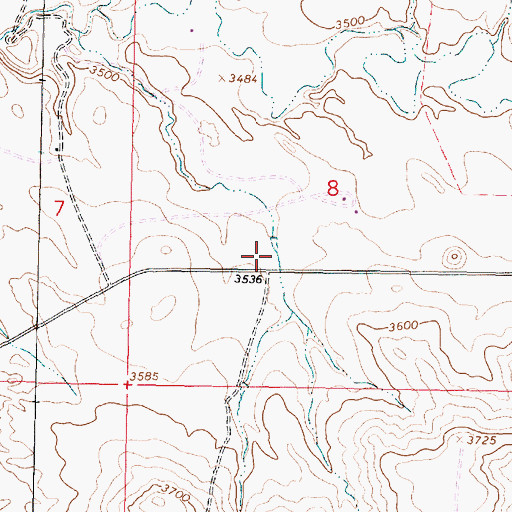 Topographic Map of 09S41E08CACD01 Well, MT