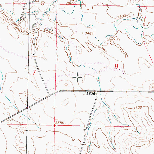 Topographic Map of 09S41E08CBAD01 Well, MT