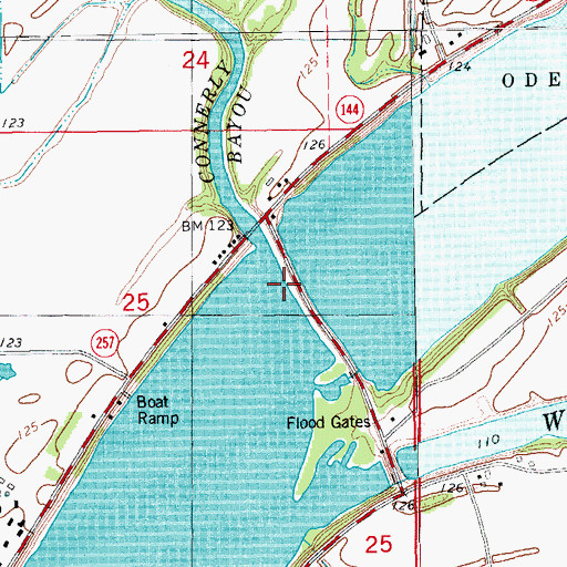 Topographic Map of Lake Chicot Dam North, AR