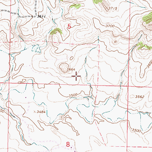 Topographic Map of 09S41E05DCCA01 Well, MT