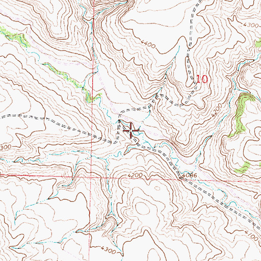 Topographic Map of 09S38E10CCAA01 Well, MT