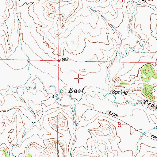 Topographic Map of 09S44E08BBAA02 Well, MT