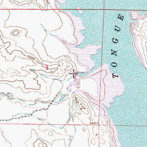 Topographic Map of 09S40E03DABB03 Spring, MT