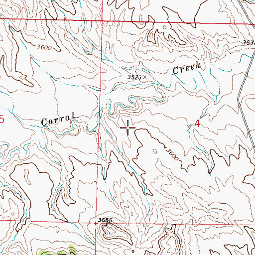 Topographic Map of 09S43E04CBAB01 Well, MT
