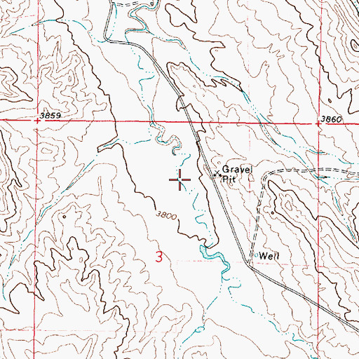 Topographic Map of 09S45E03BAAA01 Well, MT