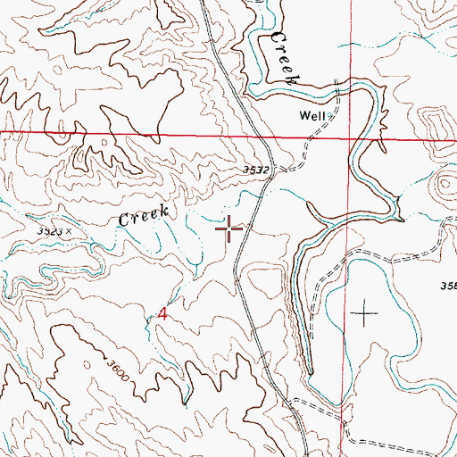 Topographic Map of 09S43E04ABDD01 Well, MT