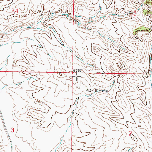 Topographic Map of 09S43E02BBBB02 Well, MT