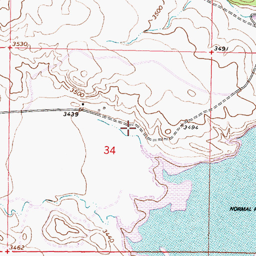 Topographic Map of 08S40E34ACCA01 Spring, MT