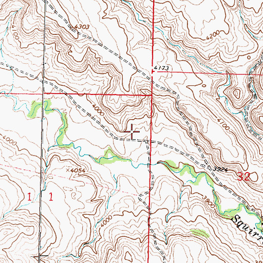 Topographic Map of 09S38E01AADC01 Well, MT