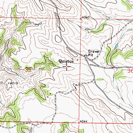 Topographic Map of 08S44E35ADDC01 Well, MT