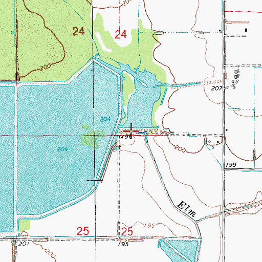 Topographic Map of Tindall Lake Dam, AR