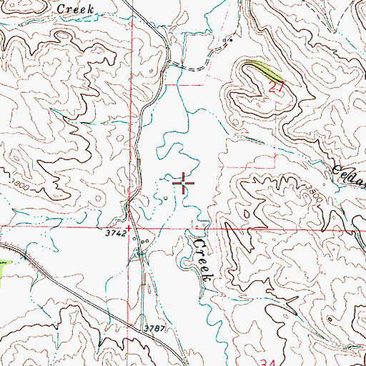 Topographic Map of 08S45E27CCAD01 Well, MT