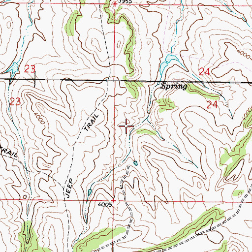 Topographic Map of 08S44E24CBCA01 Well, MT