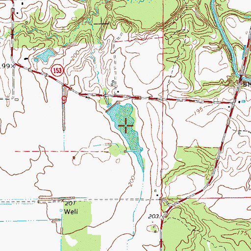 Topographic Map of McGraw Lake, AR