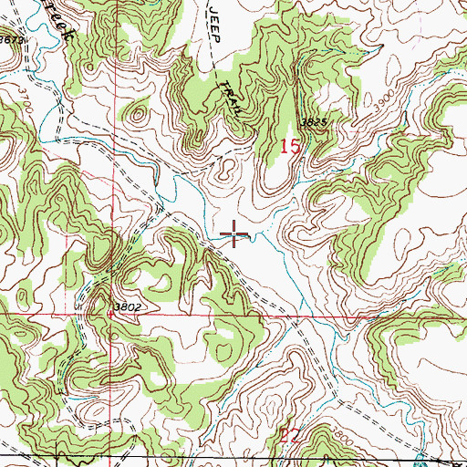Topographic Map of 08S46E15CDBA01 Spring, MT