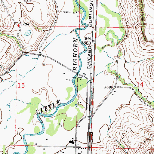Topographic Map of 08S35E14BCCB01 Well, MT