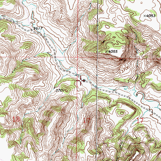 Topographic Map of 08S48E17BBCB01 Well, MT