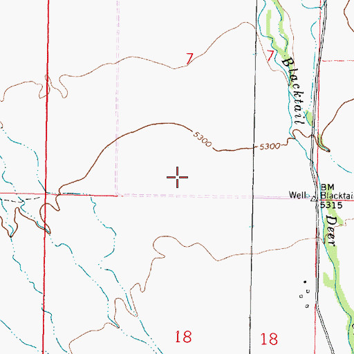 Topographic Map of 08S08W07DCC_01 Well, MT
