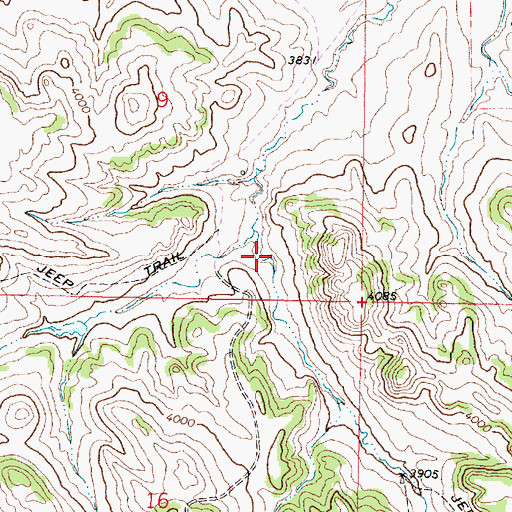 Topographic Map of 08S44E09DCAD01 Spring, MT