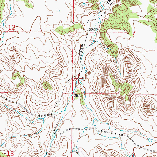 Topographic Map of 08S47E07CCBD01 Well, MT