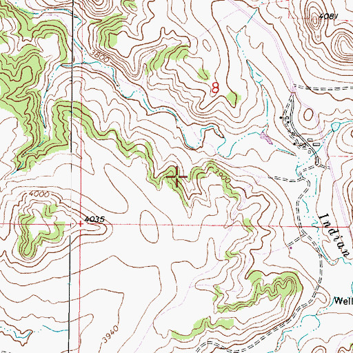 Topographic Map of 08S47E08DB__01 Well, MT