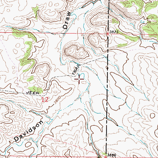 Topographic Map of 08S44E12ADBC02 Well, MT