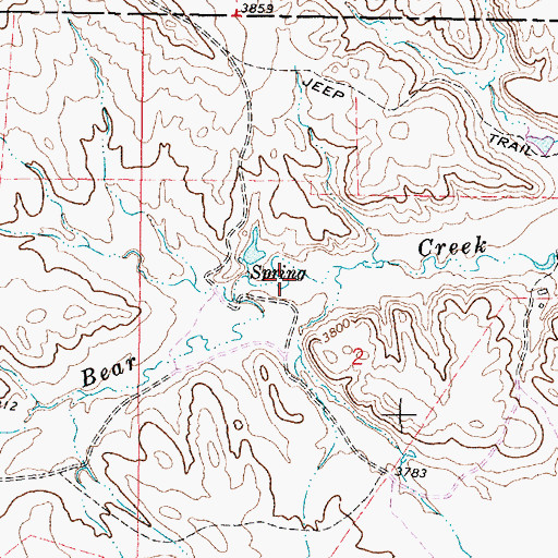 Topographic Map of 08S44E02BACD04 Well, MT