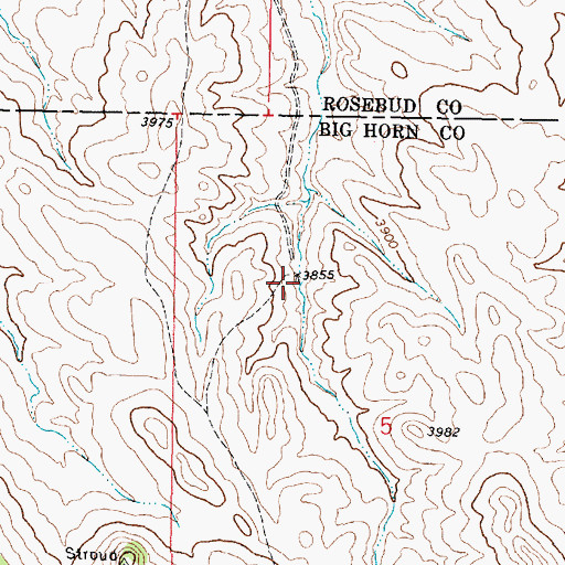 Topographic Map of 08S44E05BABB01 Well, MT