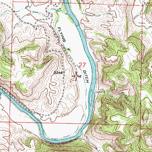 Topographic Map of 07S41E27DBBD01 Well, MT
