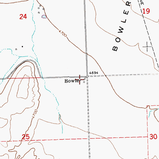 Topographic Map of 07S24E25AAAA01 Well, MT