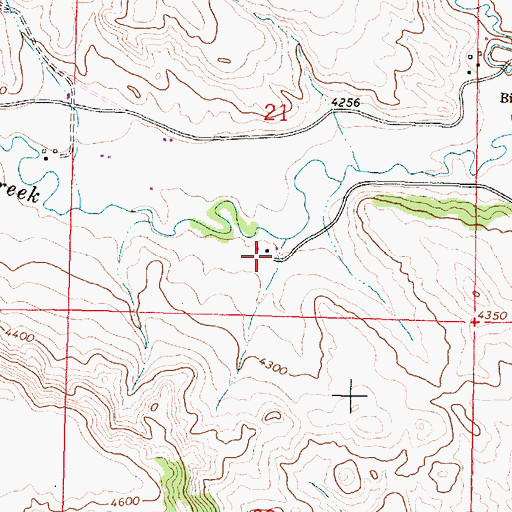 Topographic Map of 07S39E21CDA_01 Well, MT