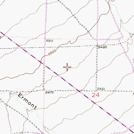 Topographic Map of 07S10W24BDB_01 Well, MT